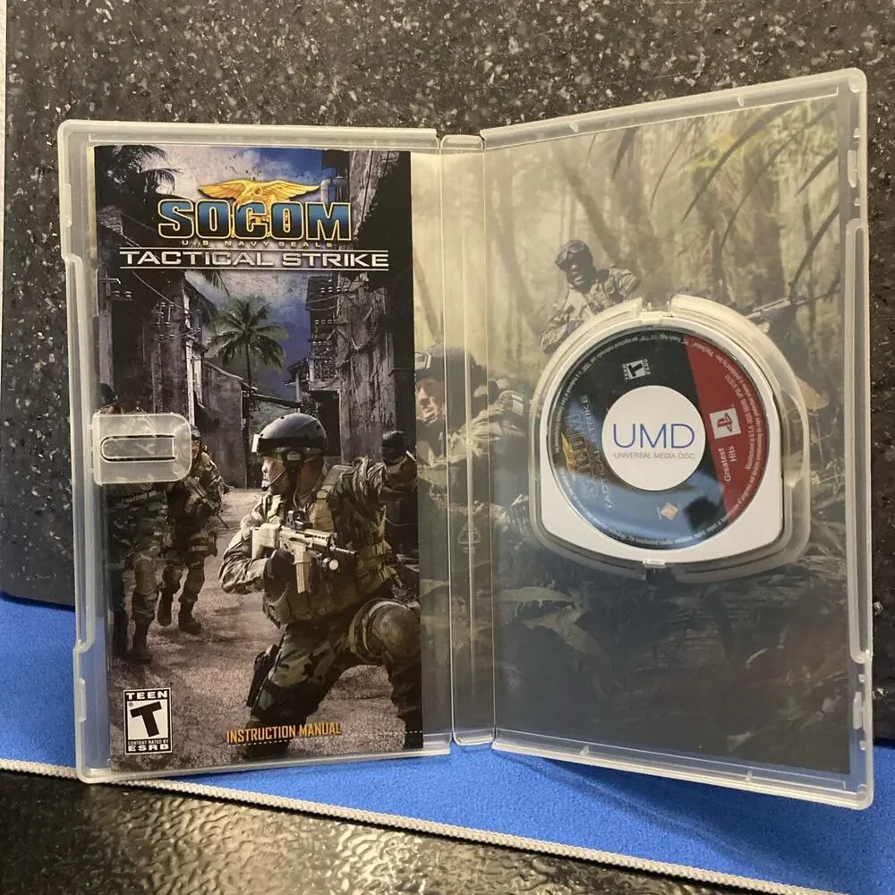 SOCOM Tactical Strike Portable Sony PSP Game Used With Manual.